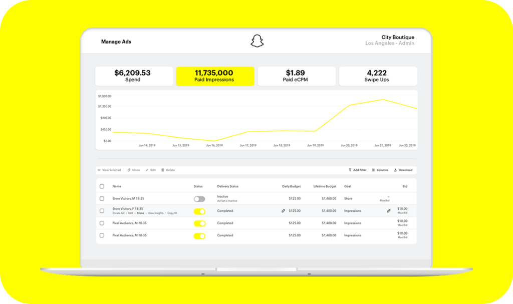 Snapchat Paid Campaigns